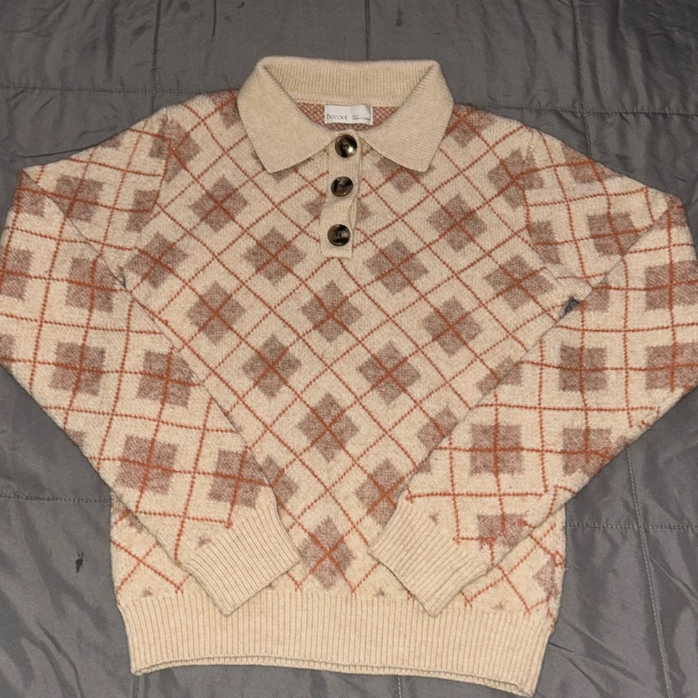 Light Brown Platted Sweater